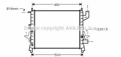 AVA QUALITY COOLING rta2262 -  Радиатор, охлаждение двигателя
